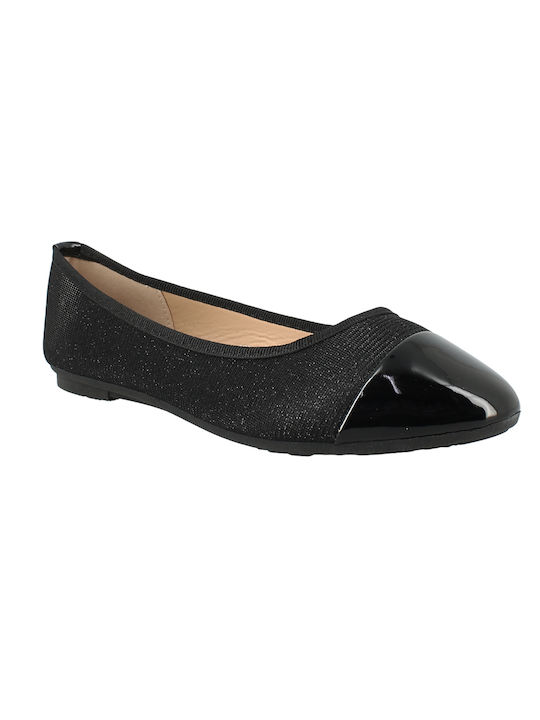 IQ Shoes Γυναικείες Μπαλαρίνες σε Μαύρο Χρώμα
