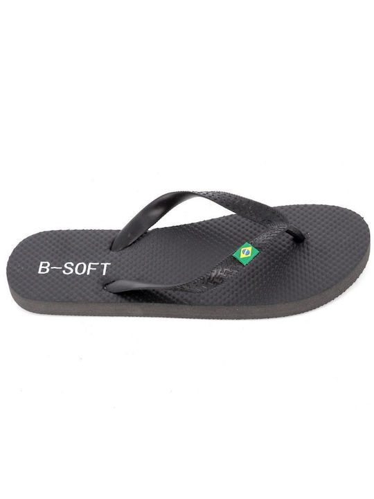 B-Soft Women's Flip Flops Black