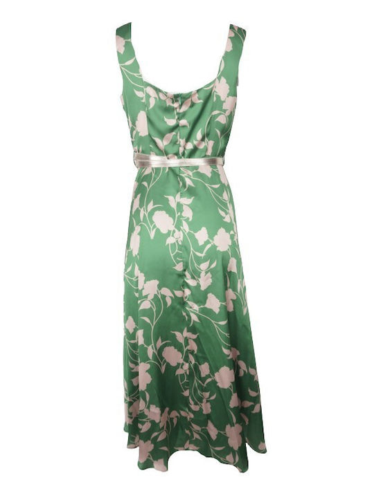 Queen Fashion Summer Maxi Dress Green