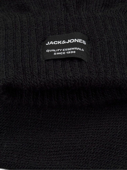 Set with Beanie Knitted in Black color
