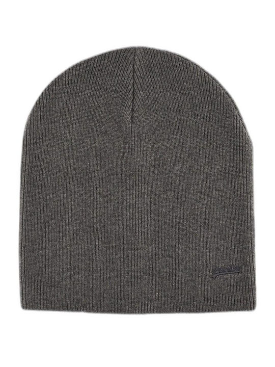 Vintage Logo Classic Beanie Ανδρικός Σκούφος Πλεκτός σε Γκρι χρώμα