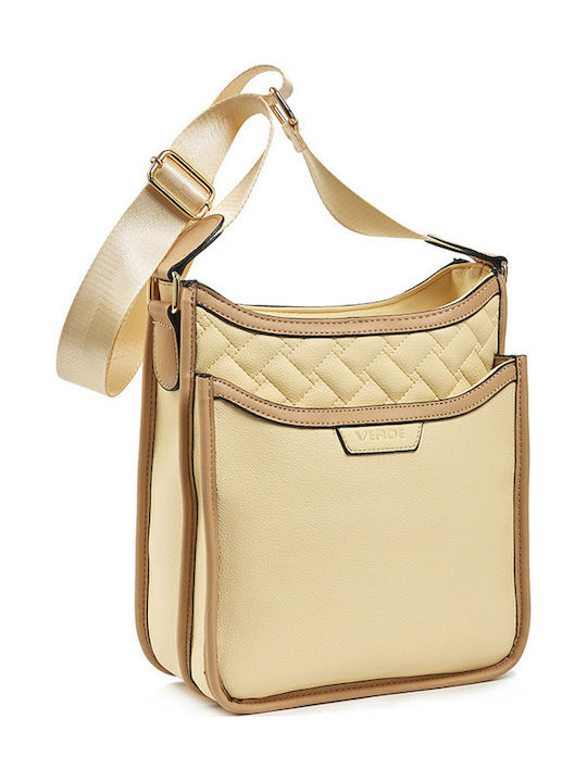 Damen Crossbody Tasche Aus Kunstleder Gelbe
