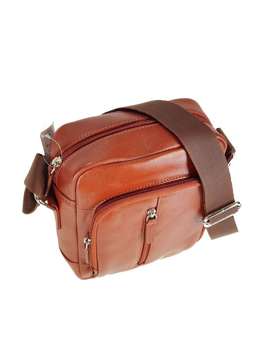 Leather Men's Bag Shoulder / Crossbody Tabac Brown