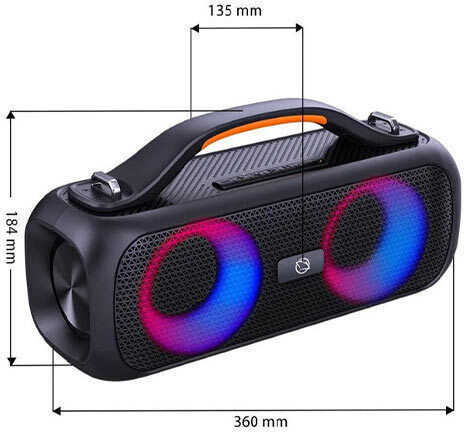 Manta Ηχείο Bluetooth 40W με Ραδιόφωνο και Διάρκεια Μπαταρίας έως 5 ώρες Μαύρο SPK216