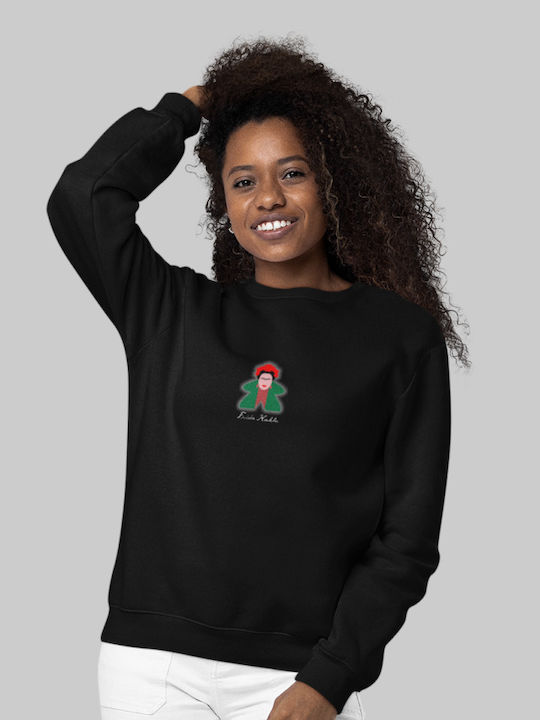 Frida Kahlo Meeple W Sweatshirt - BOTTLE GREEN