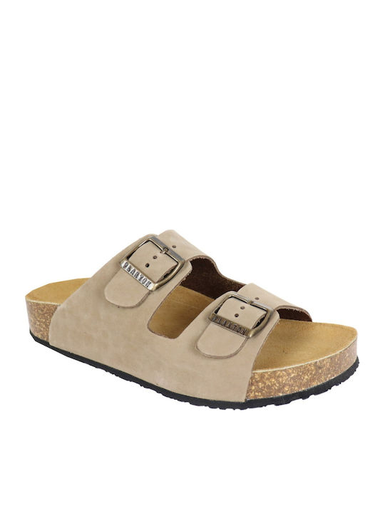 Leather Women's Anatomic Sandals Taupe Nobuck
