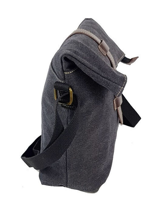 RCM 17319 Ανδρική Τσάντα Ταχυδρόμου σε Μαύρο χρώμα