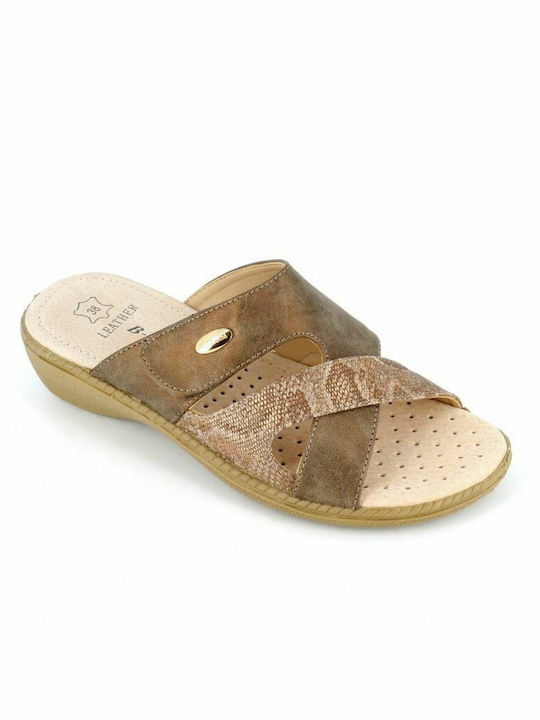 B-Soft Women's Flat Sandals Anatomic in Brown Color