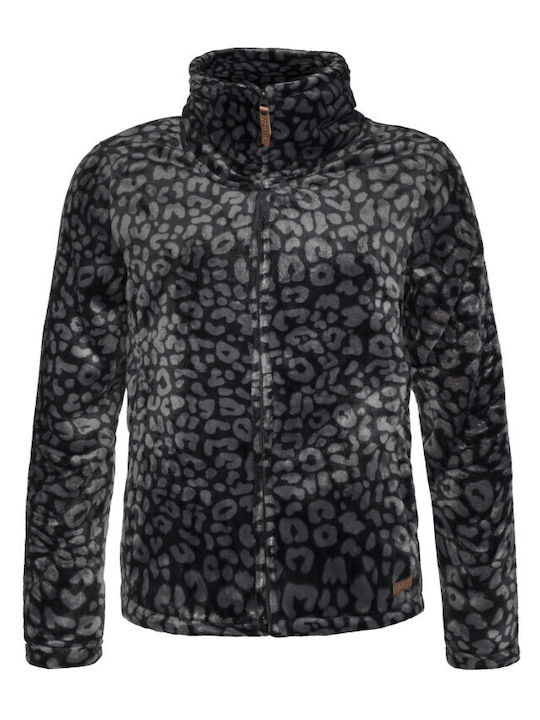 Women's Cardigan with Zipper Black
