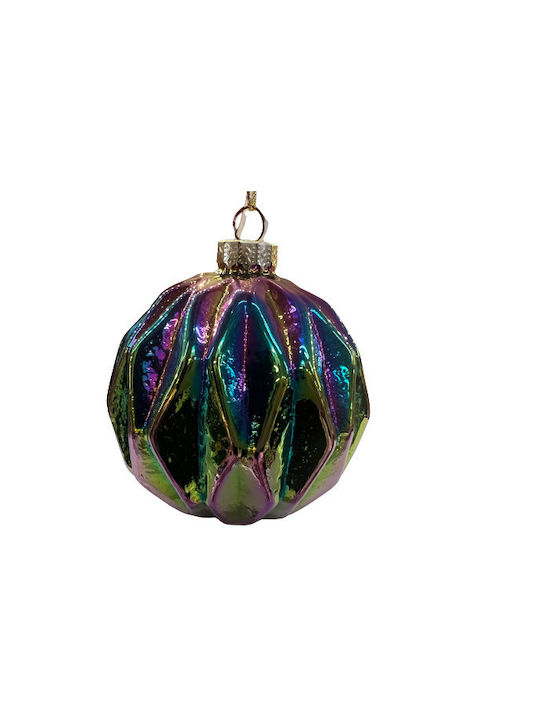 Eurolamp Weihnachtshänger Kugel Ornament Glas Bunt 8cm Set 4Stück