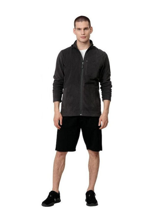 Men's Fleece Cardigan Black