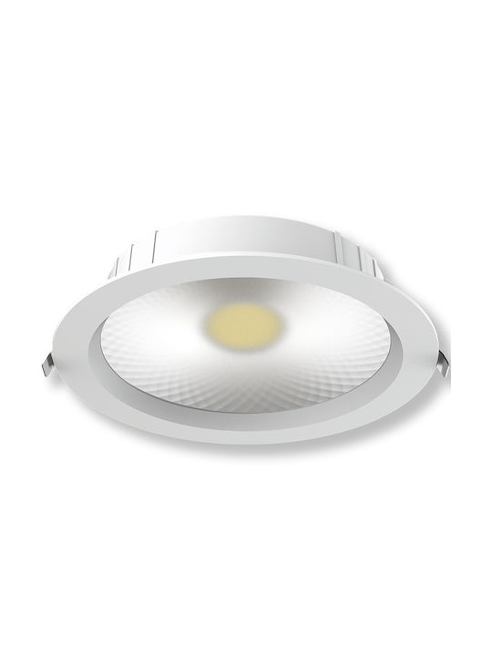 Elvhx Round Recessed LED Panel 30W with Cool White Light 48cm