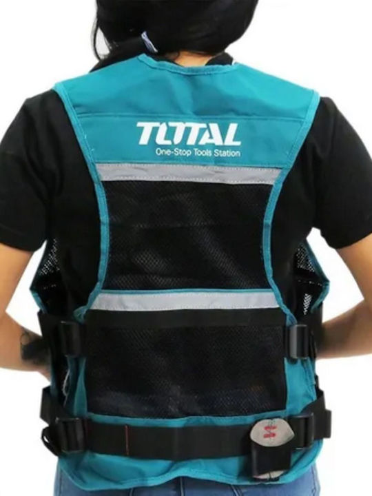 Total Waterproof Men's Safety Vest Turquoise for Tools