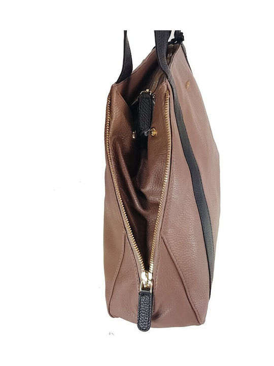 Leather Women's Bag Shopper Shoulder Brown