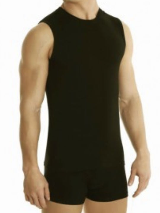 6/605 Herren Unterhemden in Schwarz Farbe 1Packung