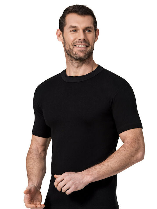 Namaldi Men's Undershirt Short-sleeved in Black Color