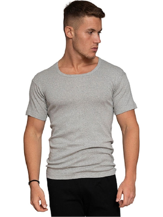 Men's Short Sleeve Undershirt in Gray Color
