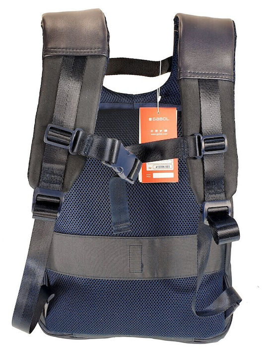 Gabol Backpack Αδιάβροχο Μαύρο/Μπλε Gabol Backpack Αδιάβροχο Μαύρο/Μπλε