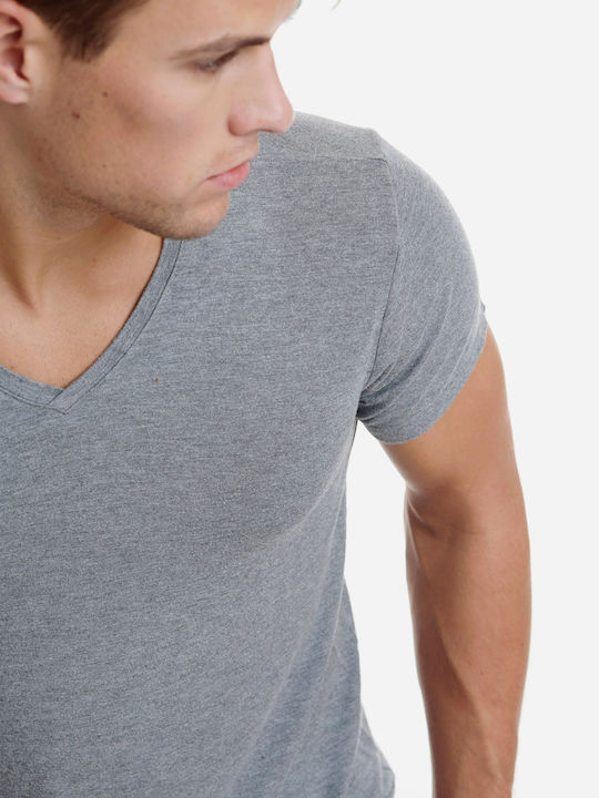 Men's Undershirt Short-sleeved Grey Melange