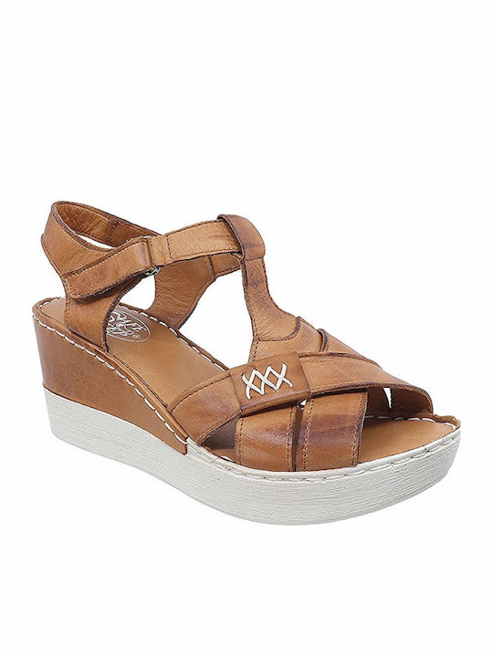 Safe Step 97102 Anatomic Women's Leather Ankle Strap Platforms Coconut