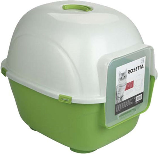M-Pets Rosetta Cat Toilet Closed Green L50 x W42.5 x H44.5cm