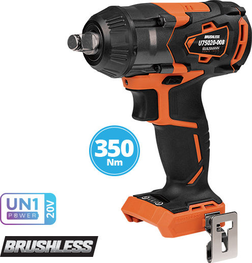 Krausmann U75020-15SΒ Безчетков Ударен гайковерт 1x5Ах с Приемник 1"