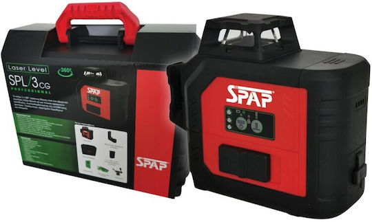 Spap SPL / 3CG Γραμμικό Αλφάδι Laser Πράσινης Δέσμης 7.4V με Εύρος Εργασίας 50m