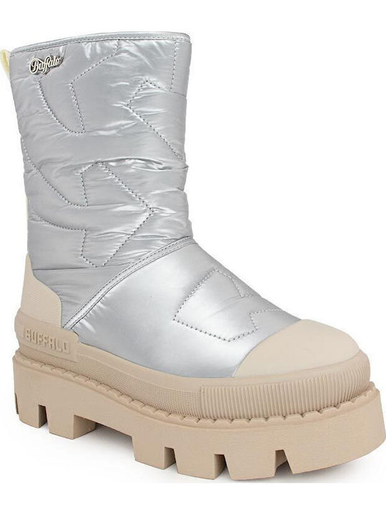 Buffalo Women's Boots Snow with Fur Silver