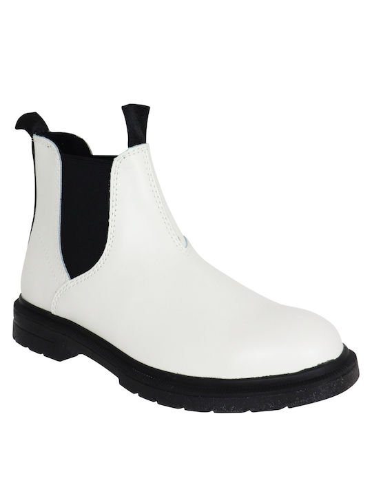 Wrangler Leather Women's Chelsea Boots White