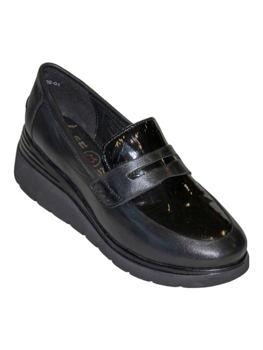 Ara Leather Women's Loafers in Black Color