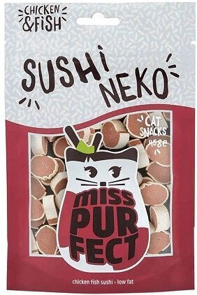 Boxby Miss Purfect Sushi Neko Cat Treats with Chicken / Fish for Young Cats 45g