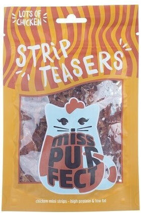 Boxby Miss Purfect Strip Teasers Katzenleckerlis mit Huhn für Junge Katzen 45g
