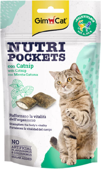 Gimcat Nutri Pockets Λιχουδιές Σνακ με Catnip & Μέντα για Γάτα 60gr