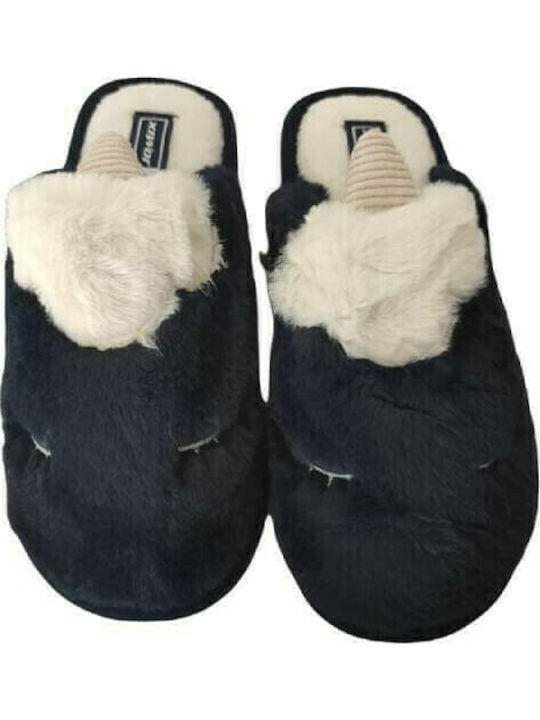 Jomix Animal Women's Slippers In Navy Blue Colour