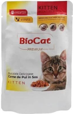 Biotur Biocat Premium Wet Food for Kittens In Pouch with Chicken 1pc 85gr