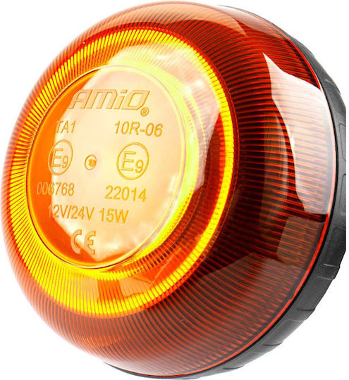 AMiO Car Beacon LED 12 / 24V Waterproof with Orange Lighting