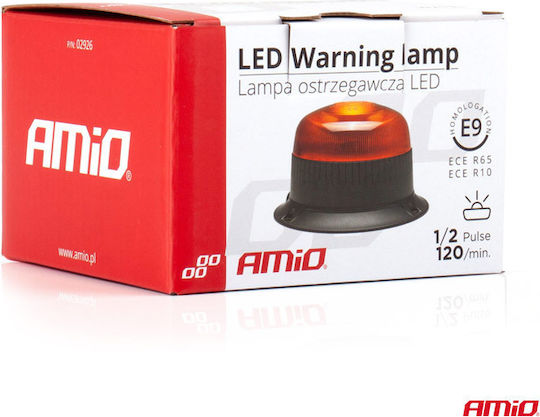 AMiO Car Beacon LED 12 / 24V with Orange Lighting