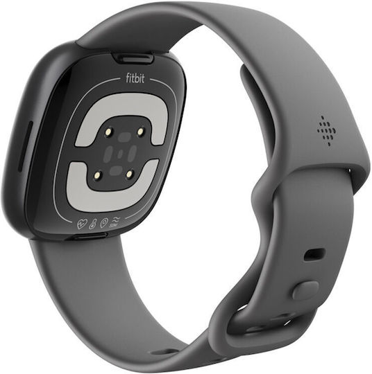 Fitbit Sense 2 Aluminium Wasserdicht Smartwatch mit Pulsmesser (Shadow Grey / Graphite)