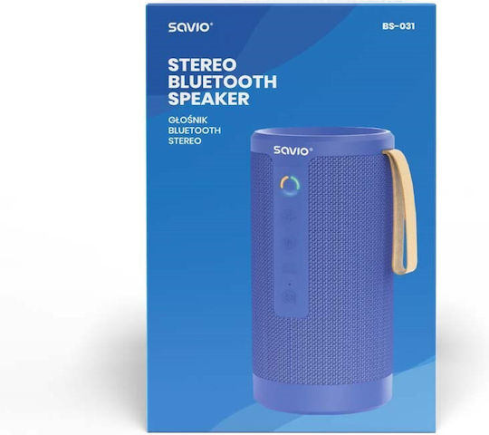 Savio BS-031 Ηχείο Bluetooth 10W με Διάρκεια Μπαταρίας έως 8.5 ώρες Μπλε