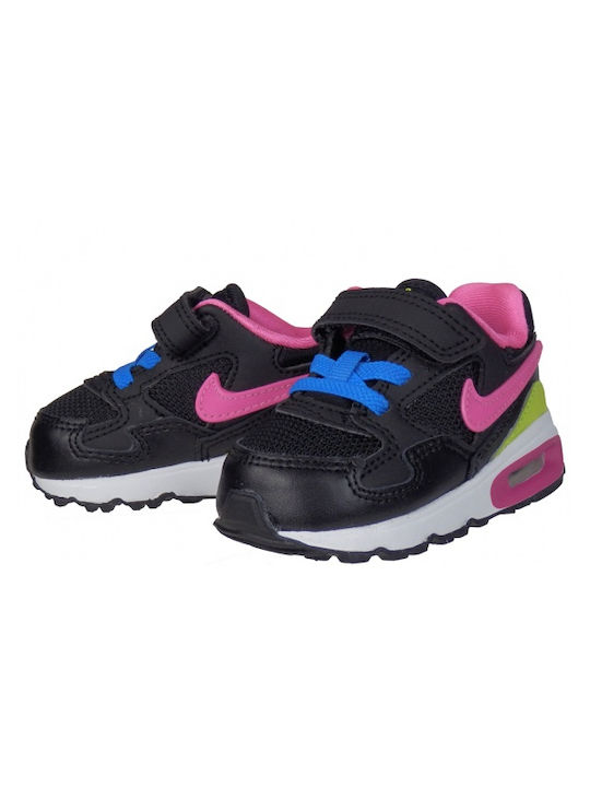 Nike Air Max Kids Sneakers with Laces & Strap Black