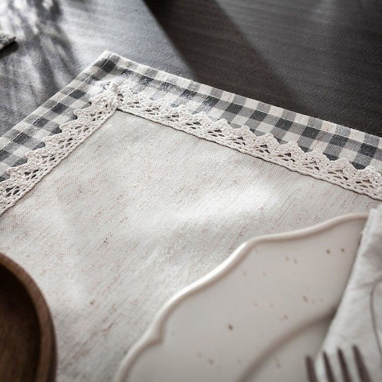 Gofis Home Σουπλά Υφασμάτινο Γκρι 50x35cm