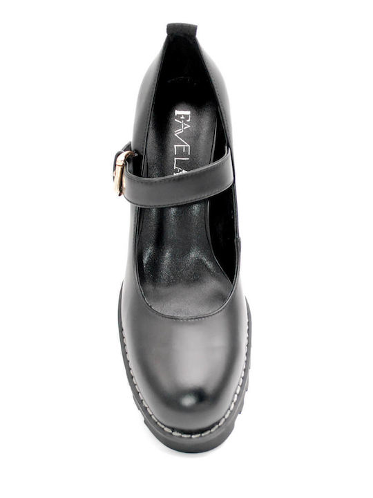 Leather Black Heels Lula