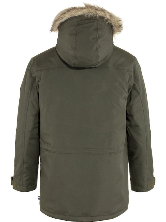 Fjallraven Nuuk Herren Winter Jacke Parka Khaki