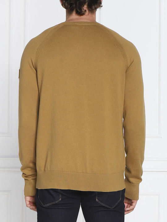 Calvin Klein Men's Long Sleeve Sweater Caramel