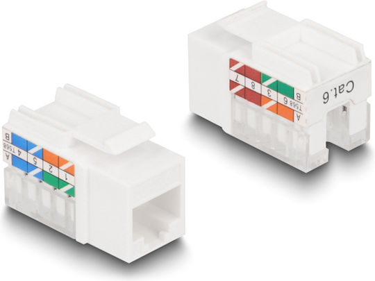 DeLock DeLock Network Keystone Set Base with 3 Keystone Modules RJ45/RJ11 Cat 6 1 Piece 87104