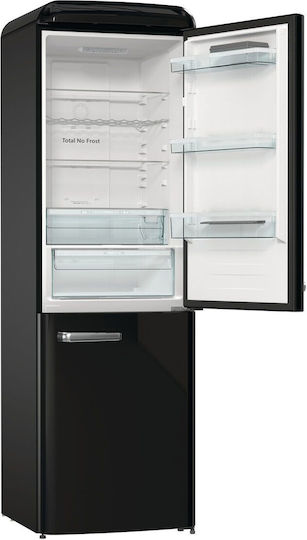 Hisense Retro Fridge-Freezer 300lt Total NoFrost H194xW60xD66.1cm Black RB390N4RBD