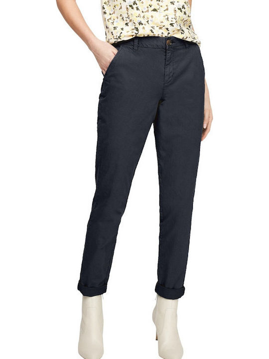 Red Label Damen Hoch tailliert Chino Hose Marineblau