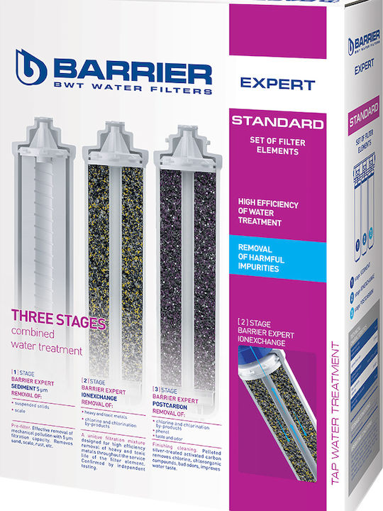 Barrier Under Sink Water Filter Replacement Expert Standard 3pcs