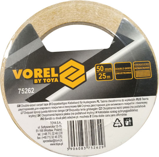 Vorel Selbstklebend Doppelseitiges Klebeband Gelb 50mmx10m 1Stück