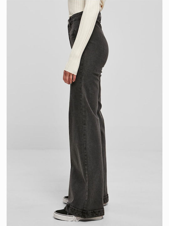 Women's Jean Trousers Flared Black